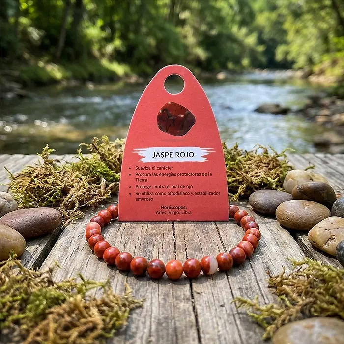 Pulsera de Jaspe Rojo – Protección y Estabilidad Emocional AURYSTONE