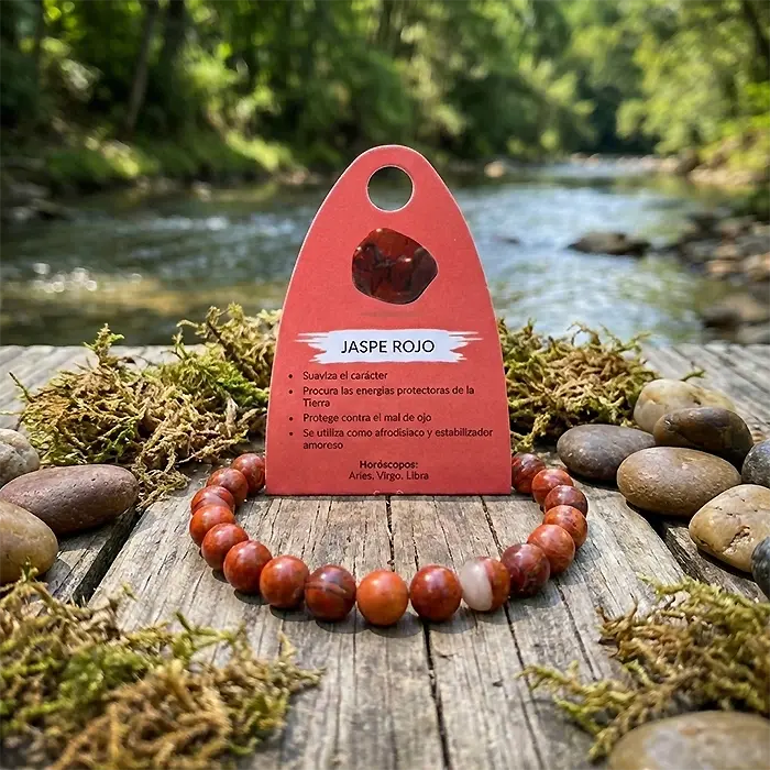 Pulsera de Jaspe Rojo – Protección y Estabilidad Emocional AURYSTONE